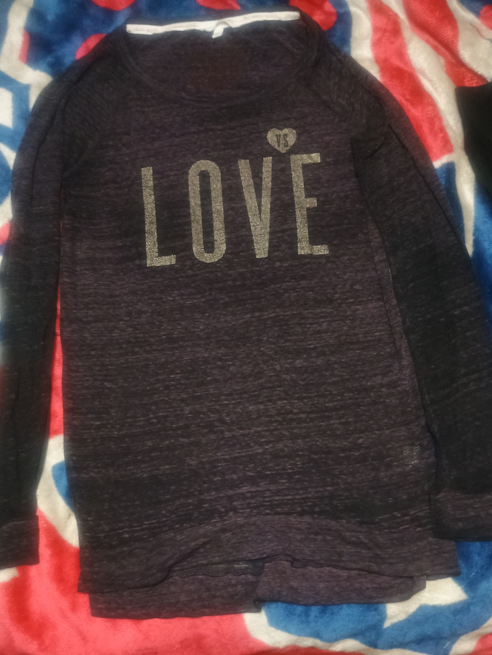 Victoria's Secret Dark Heather Gray LOVE Sweater
